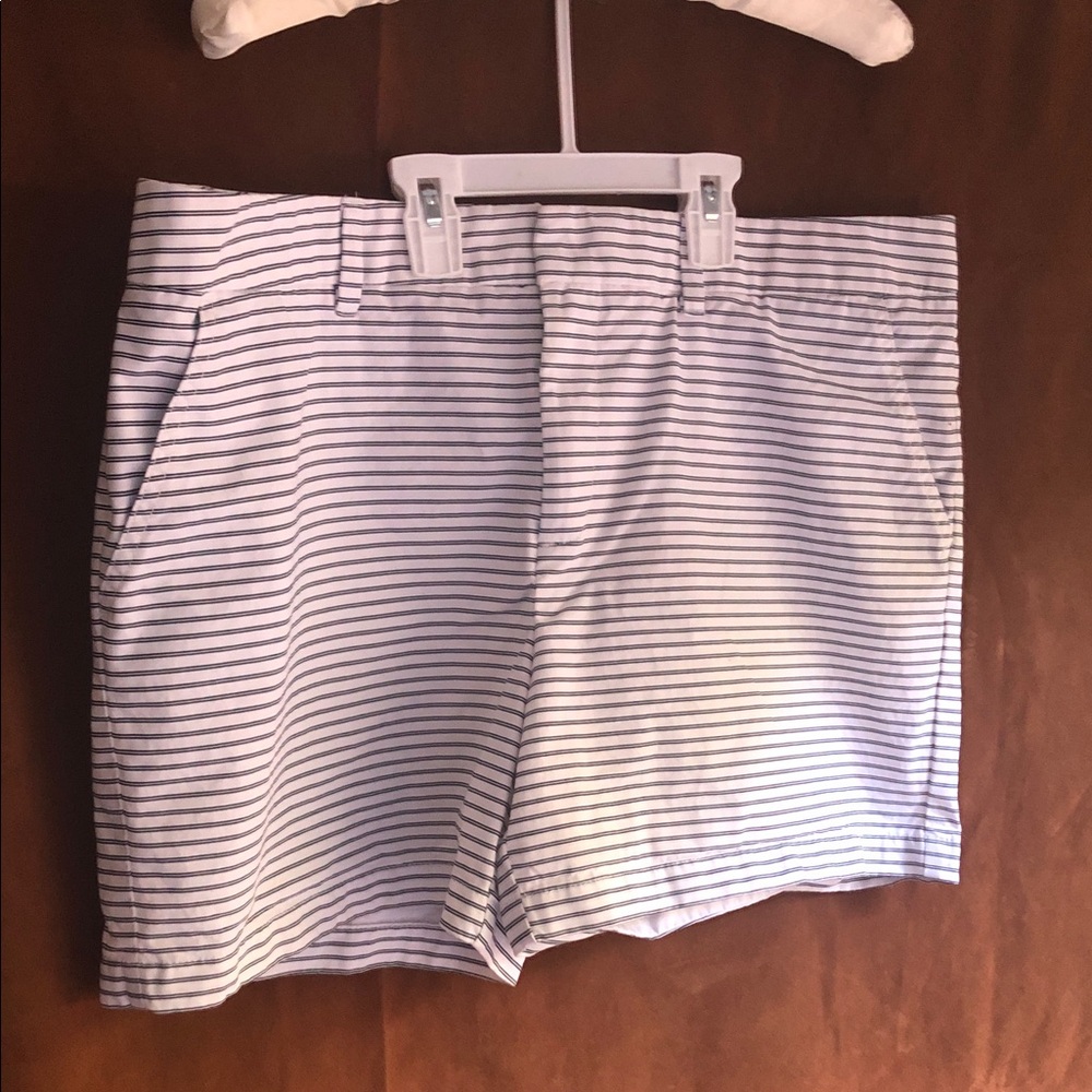 Tommy Hilfiger White Shorts with Navy Pinstripes